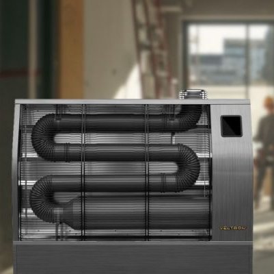 Infrarot-Dieselheizung im Einsatz auf der Baustelle